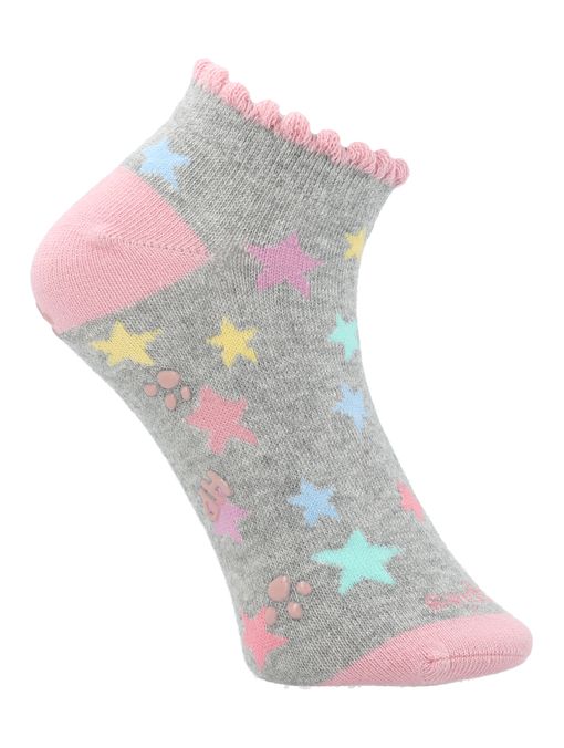 Calcetin Algodón Niña Ped St Star Gris Hush Puppies