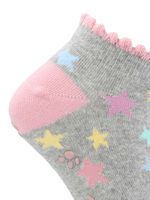 Calcetin-Algodon-Niña-Ped-St-Star-Gris-Hush-Puppies