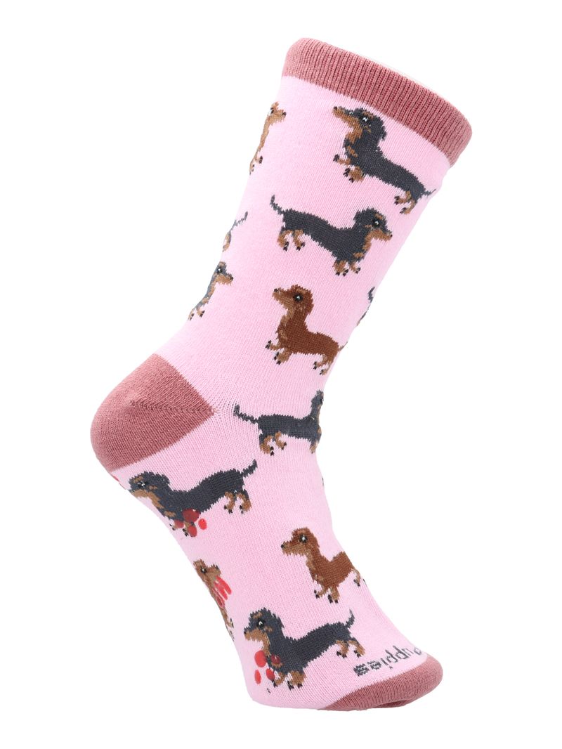 Calcetin-Algodon-Niña-C-Dachshund-Rosado-Hush-Puppies
