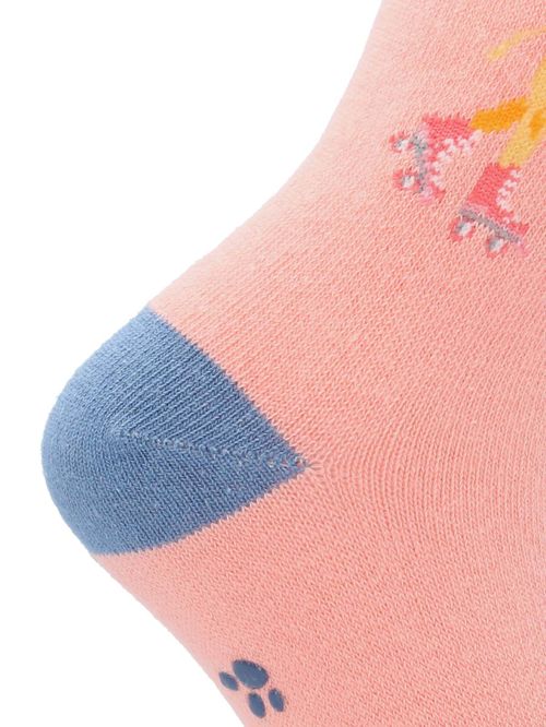 Calcetin Algodón Niña C Fun Giraffe Rosado Hush Puppies