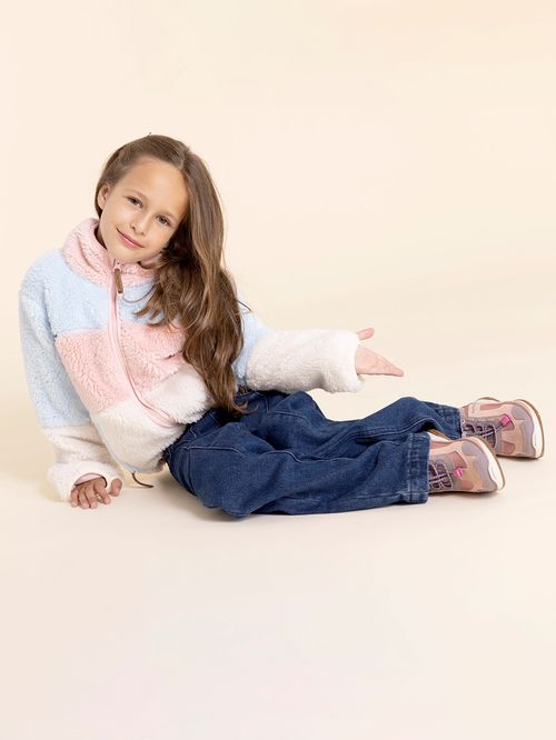 Zapatilla Cuero Niña Fastland  Rosado