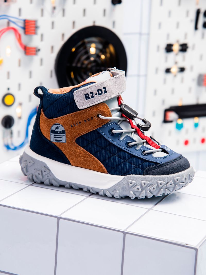 Botin-Niño-Star-Wars-R2-D2-Azul-Hush-Puppies
