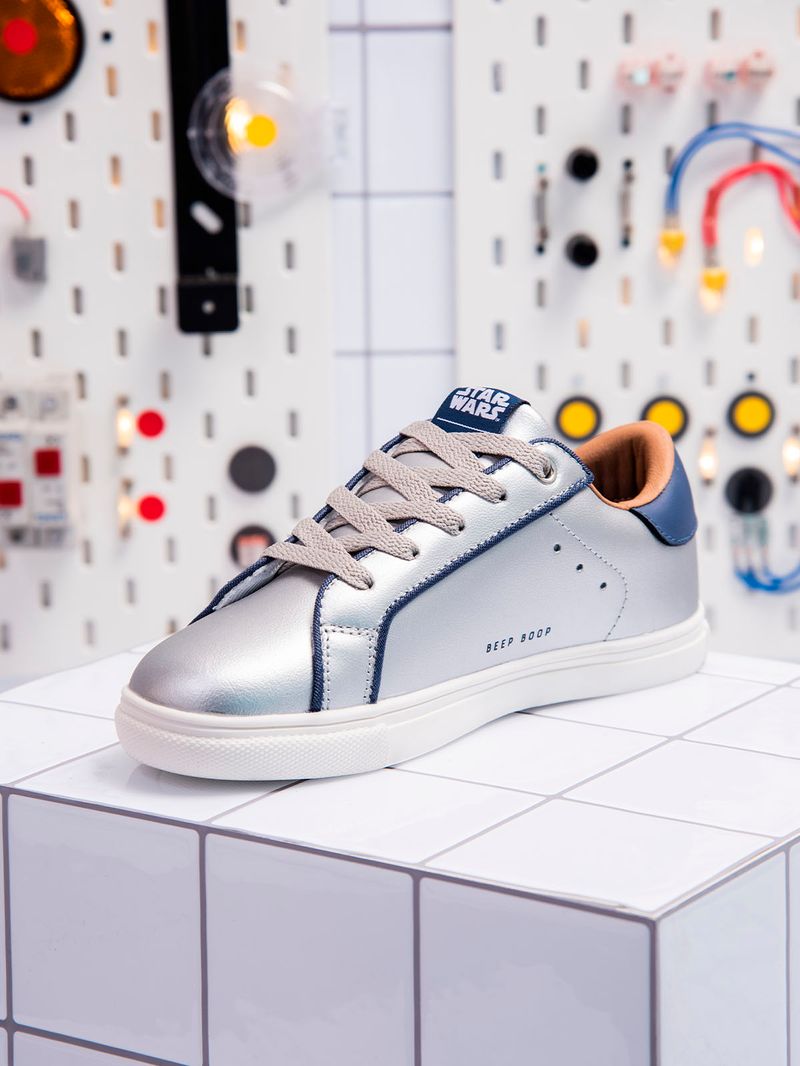 Zapatilla-Niño-Star-Wars-R2-D2-Plateado-Hush-Puppies