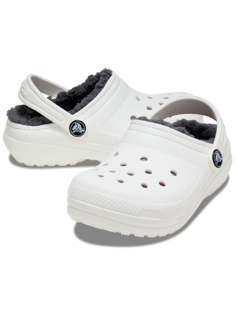 Zueco-Infantil-Niña-Classic-Lined-Clog-K-Blanco-Crocs