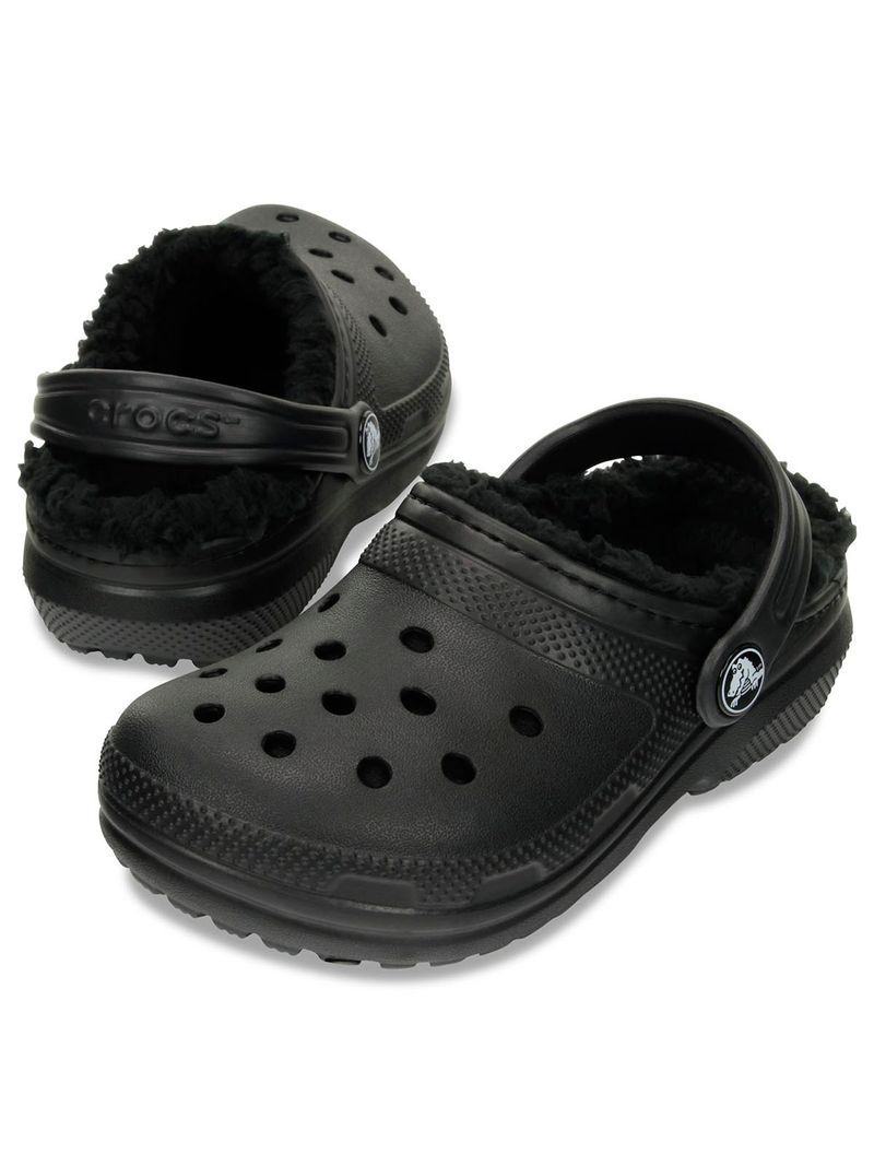 Zueco-Infantil-Niño-Classic-Lined-Clog-K-Negro-Crocs