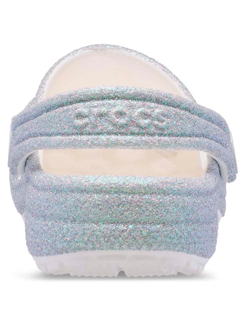 Zueco-Infantil-Niña-Classic-Iridescent-K-Blanco-Crocs