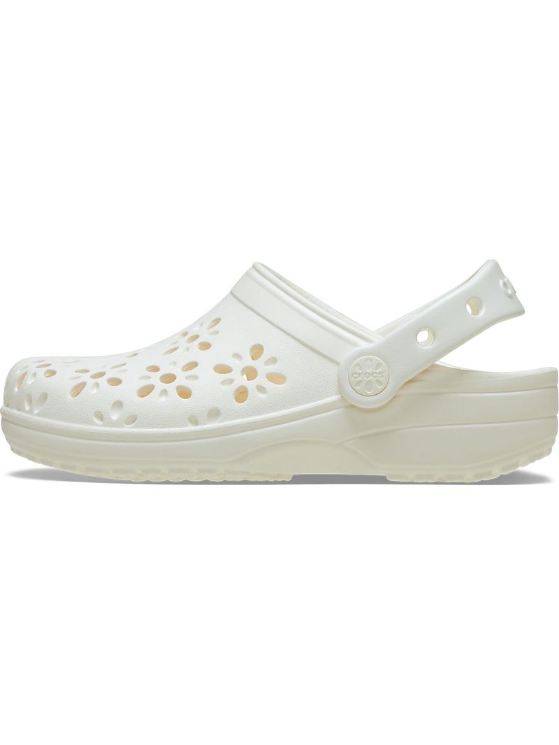 Zueco-Infantil-Toddler-Niña-Classic-Floral-Clg-T-Blanco-Crocs