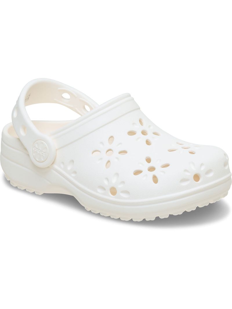 Zueco-Infantil-Toddler-Niña-Classic-Floral-Clg-T-Blanco-Crocs