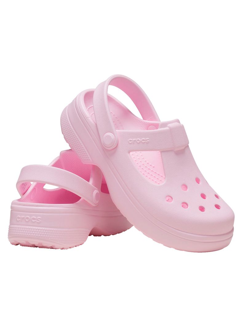 Zueco-Infantil-Niña-Cls-Mary-Jane-Clog-K-Rosado-Crocs