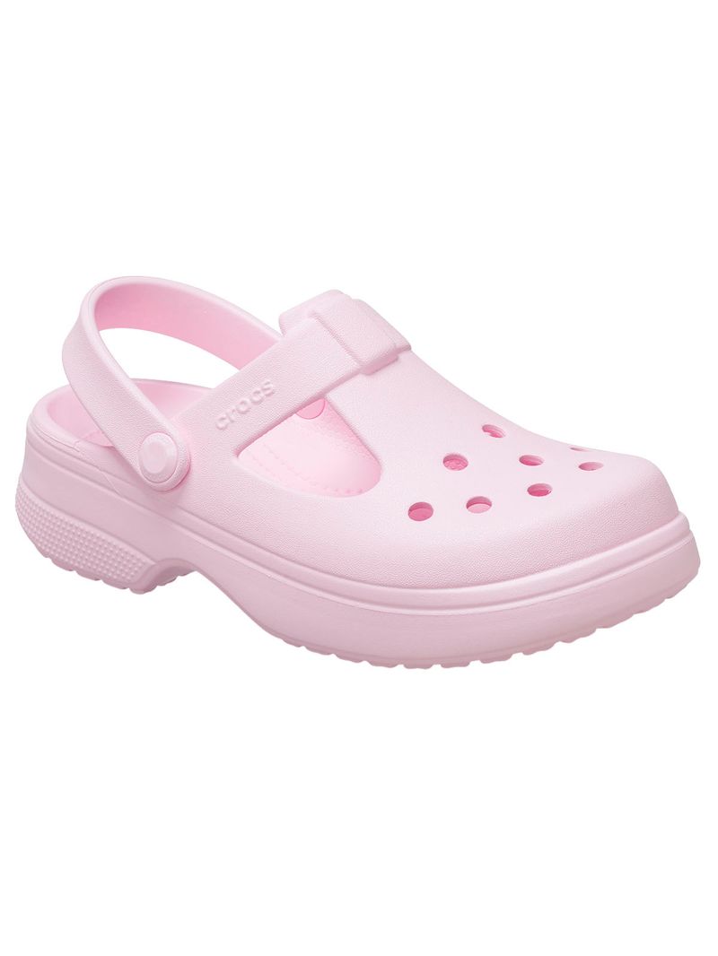 Zueco-Infantil-Niña-Cls-Mary-Jane-Clog-K-Rosado-Crocs
