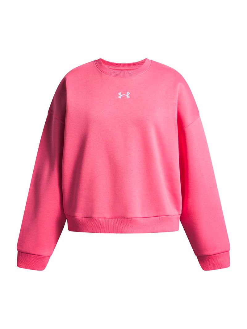 Polerón Lifestyle para niña Rival Fleece Oversized rosado Under Armour