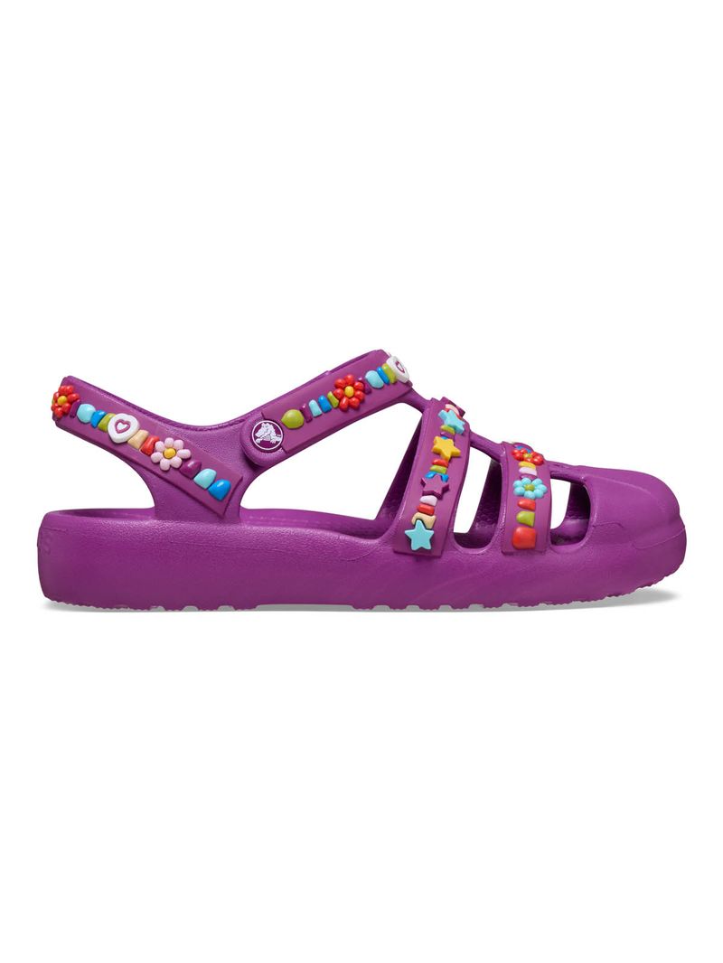 Sandalia Niños Grandes Classic Fisherman Morado Crocs