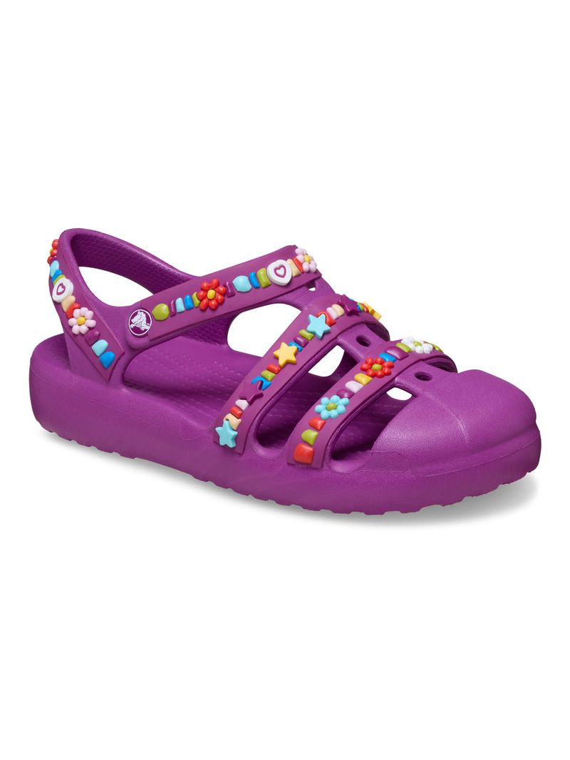 Sandalia Niños Grandes Classic Fisherman Morado Crocs