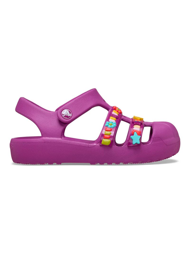 Sandalia Niños Pequeños Classic Fisherman Morado Crocs