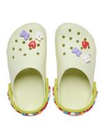 Zueco Niños Pequeños Classic Verde Claro Flores Crocs