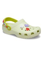 Zueco Niños Pequeños Classic Verde Claro Flores Crocs