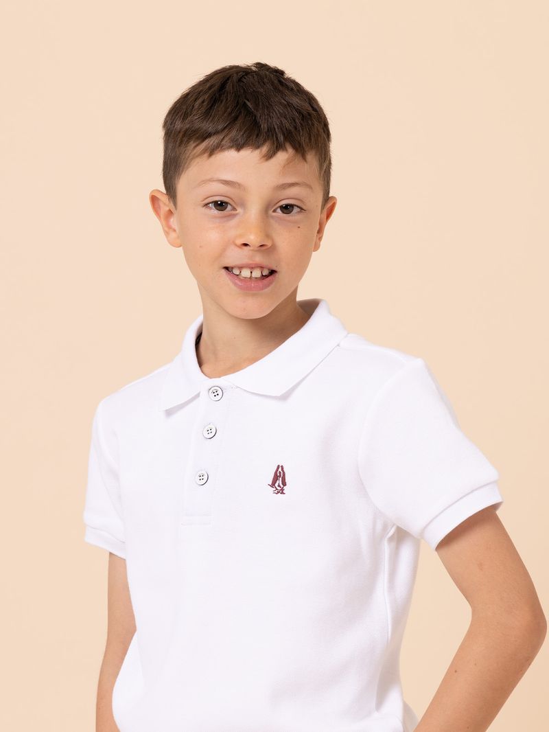 Polera Niño Pique Blanco