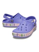 Zueco Niños Grandes Bayaband Flores Morado Crocs