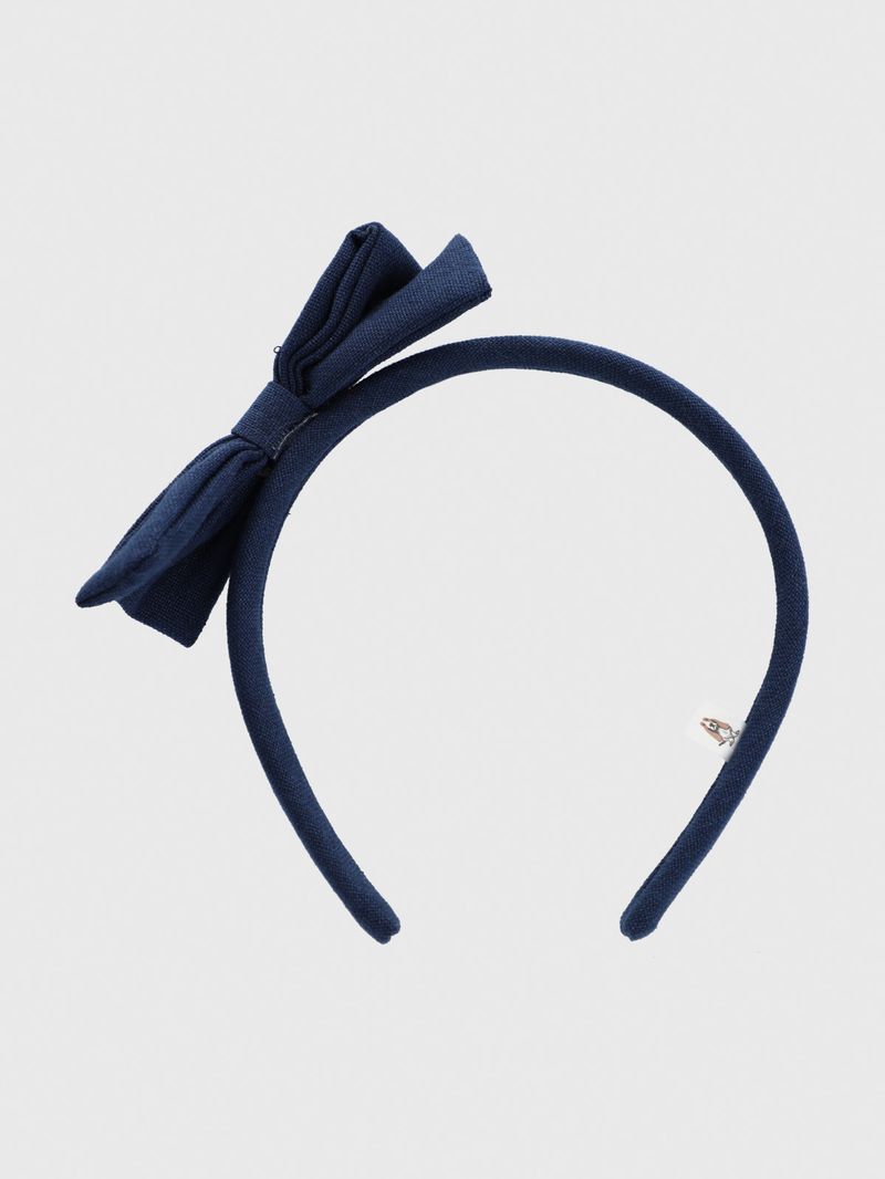 Cintillo Algodón Niña Hpk Bow Headband Azul Hush Puppies
