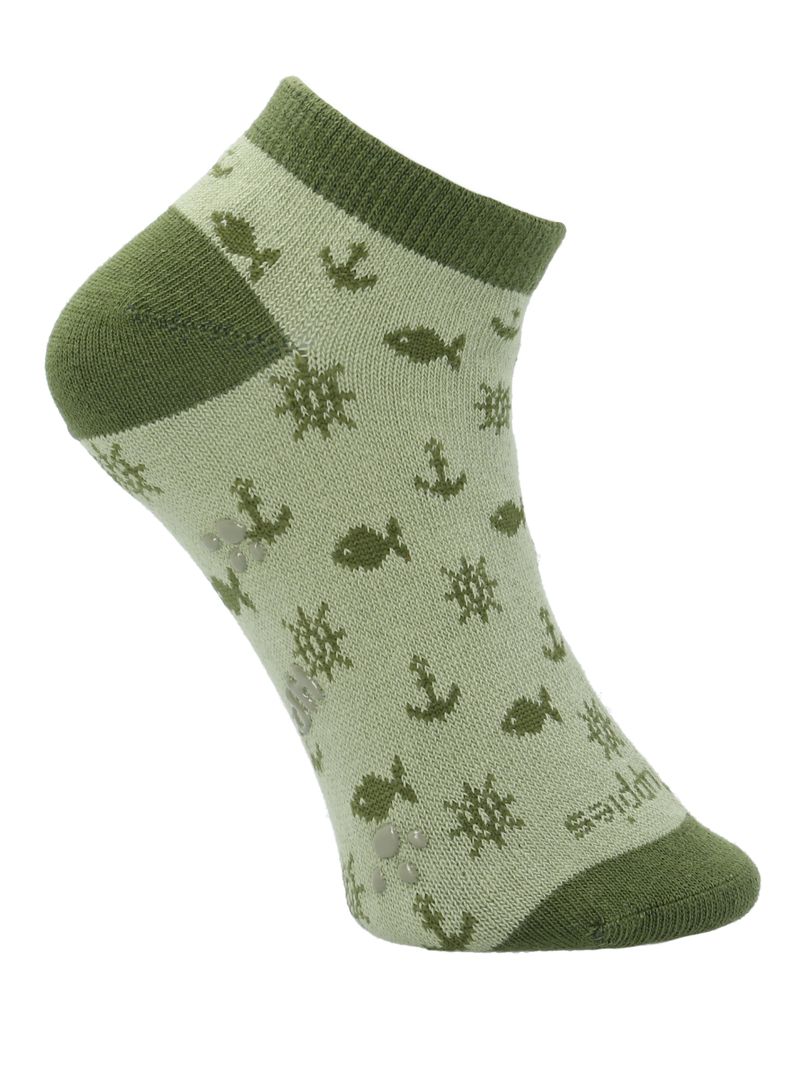 Calcetin Algodón Niño Ped Anchor Verde Hush Puppies