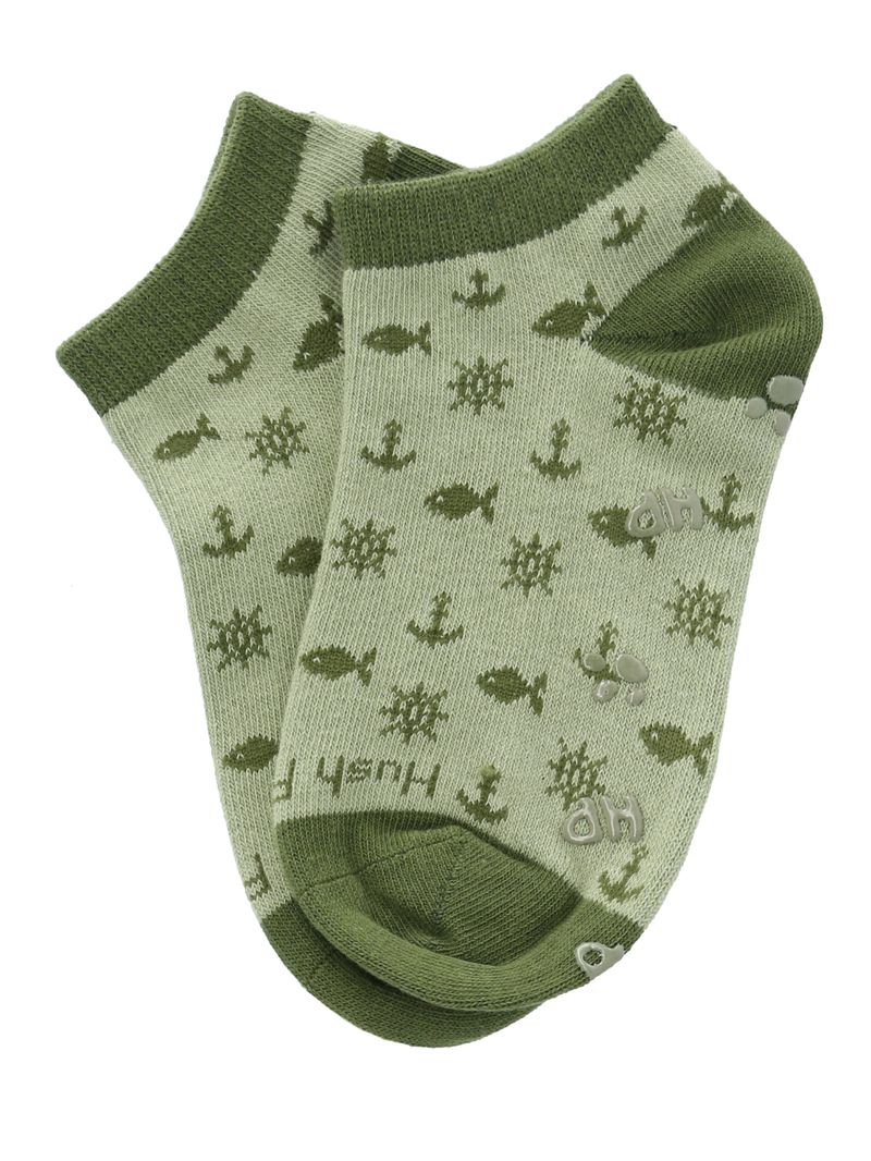 Calcetin Algodón Niño Ped Anchor Verde Hush Puppies