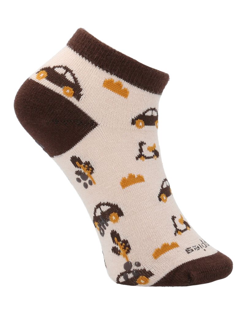Calcetin Algodón Niño Ped Cars Beige/Crudo Hush Puppies