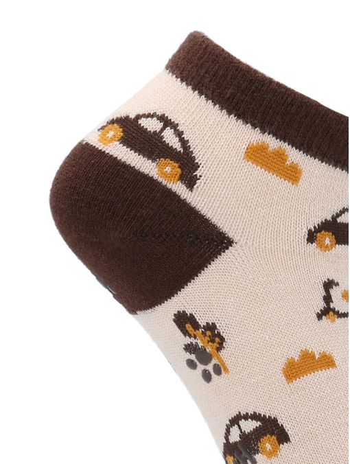 Calcetin Algodón Niño Ped Cars Beige/Crudo Hush Puppies