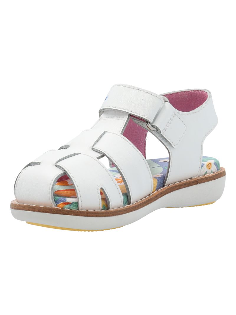 Sandalia Cuero Niña Penny Blanca