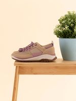 Zapatilla Cuero Niña Irving Beige