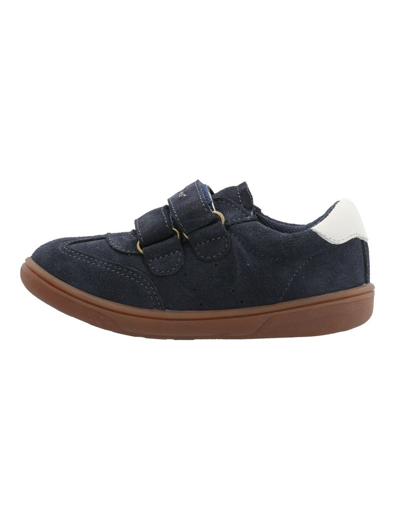 Zapatilla Cuero Niño Clara-K Azul
