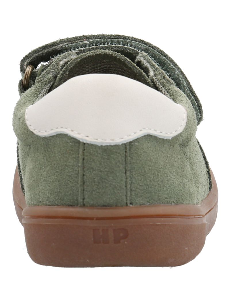 Zapatilla Cuero Niño Clara-K Verde