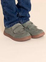 Zapatilla Cuero Niño Clara-K Verde
