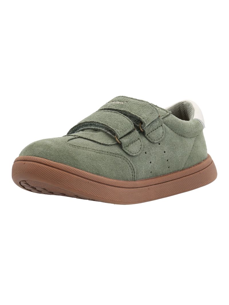 Zapatilla Cuero Niño Clara-K Verde