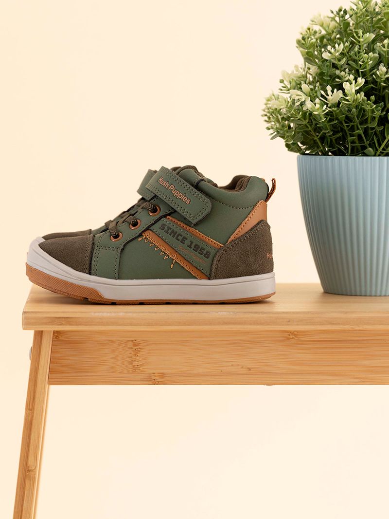 Botín Cuero Niño Yorktown Verde