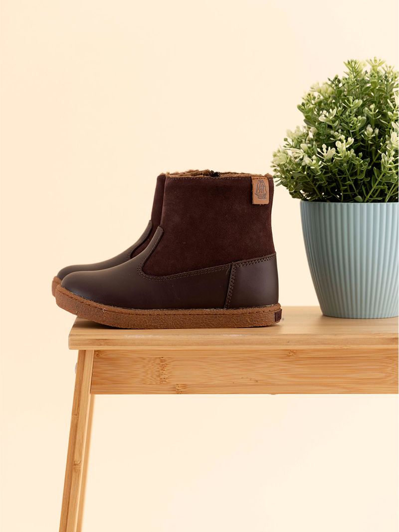 Bota Cuero Niño Brody Café