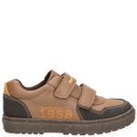 Zapatilla Cuero Niño Jets  Café