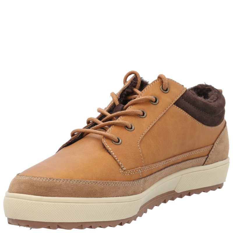 Zapatilla Cuero Niño Slalom Low Café