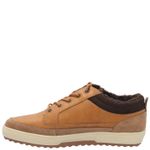 Zapatilla Cuero Niño Slalom Low Café