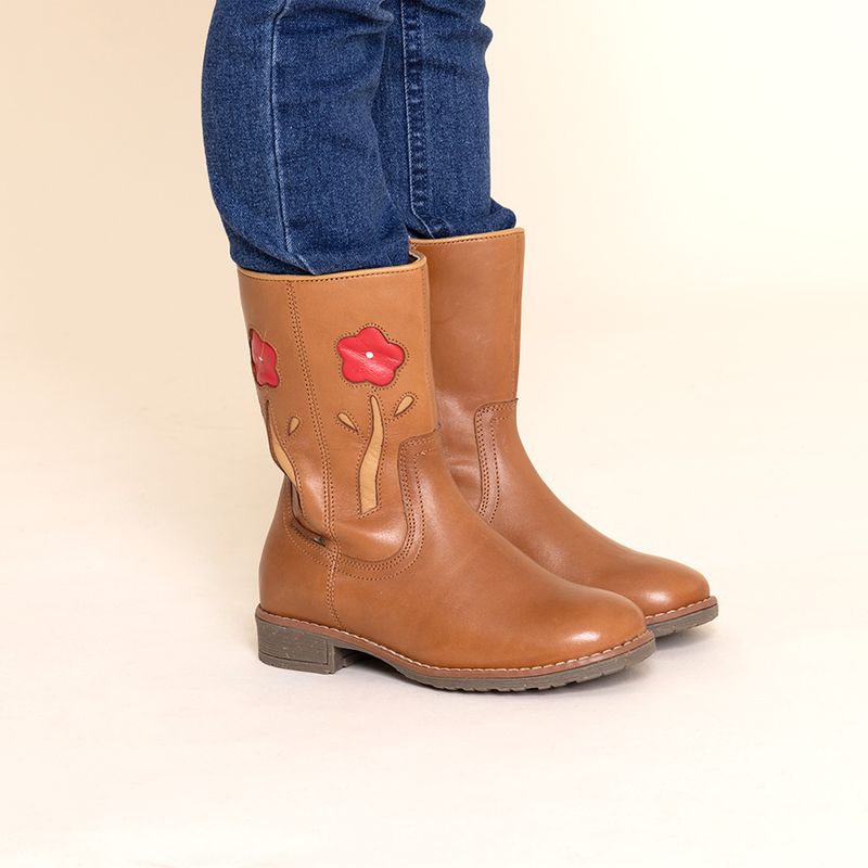 Bota Cuero Niña Sierra Leona  Café