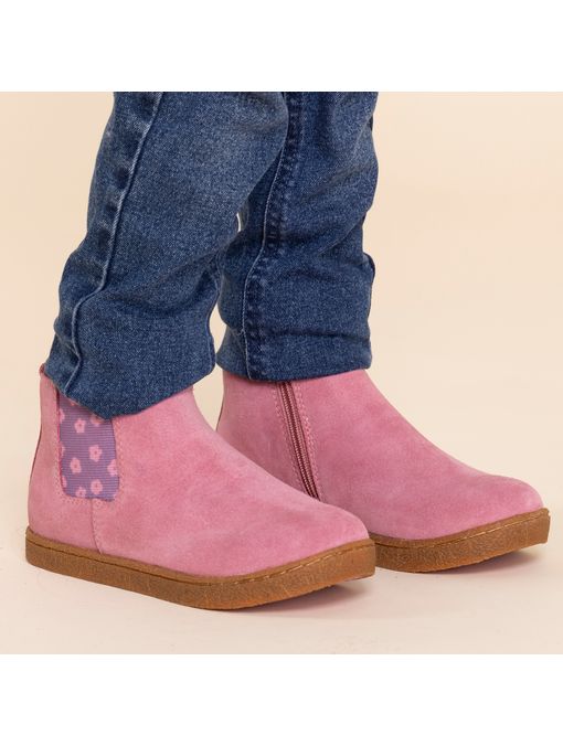 Botín Cuero Niña Piombino Rosado