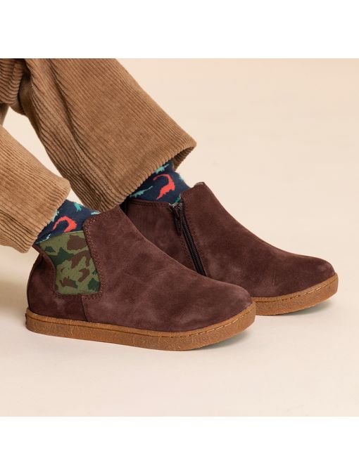 Botín Cuero Niño Piombino Café