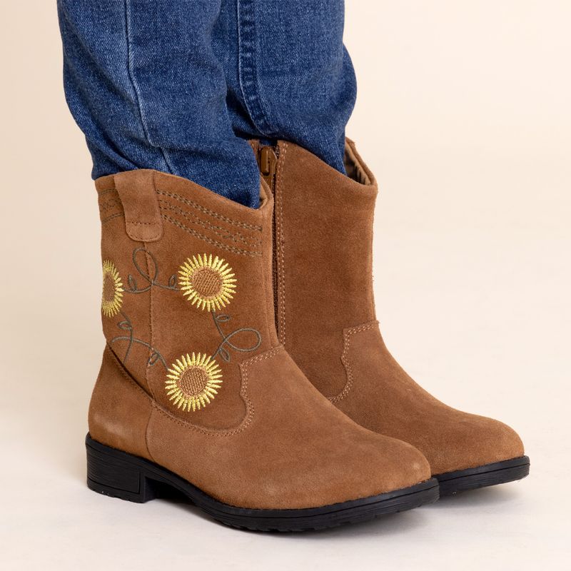 Bota Cuero Niña Montana Café