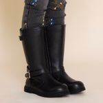 Bota Cuero Niña Lynox  Negro