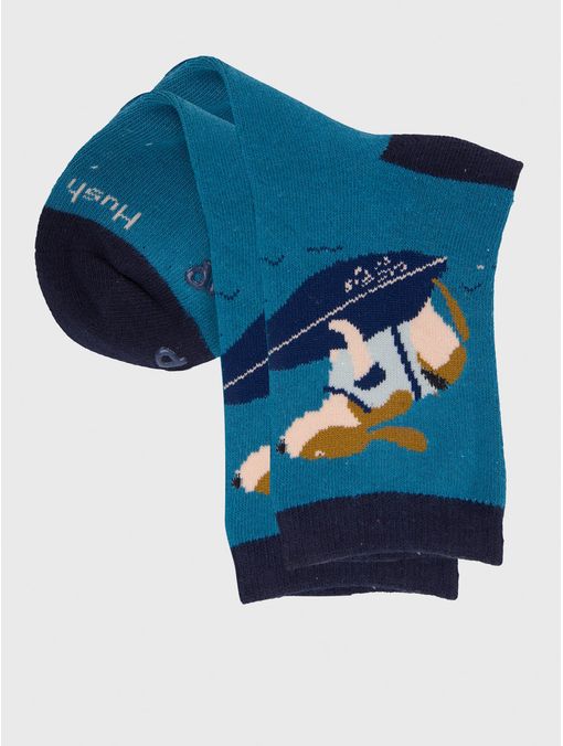 Calcetin Algodón Niño C Hp Surf Azul Hush Puppies