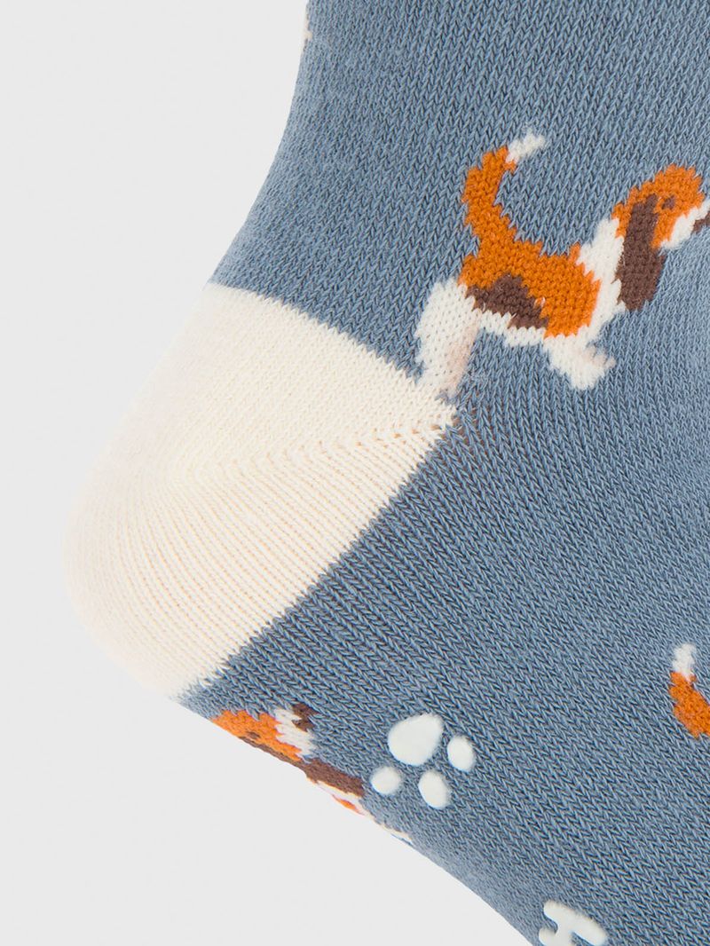Calcetin Algodón Niño C Basset Azul Hush Puppies