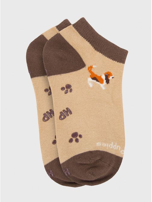 Calcetin Algodón Niño Ped Big Basset Beige/Crudo Hush Puppies