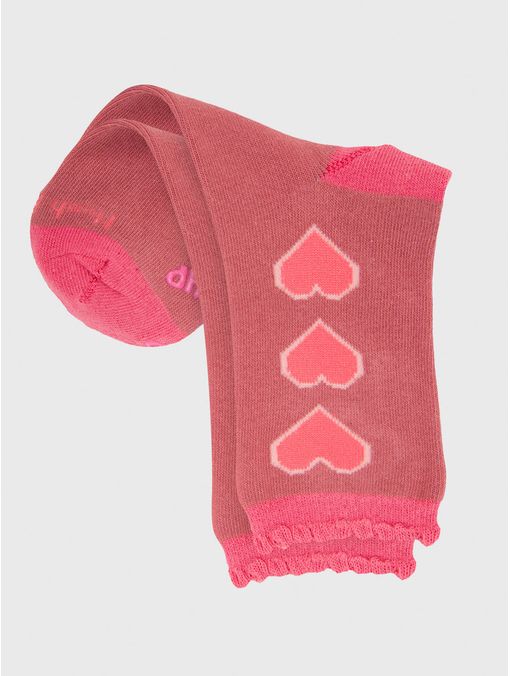 Calcetin Algodón Niña C St Heart Rosado Hush Puppies