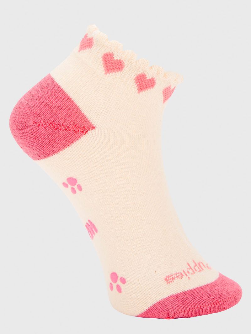 Calcetin Algodón Niña Ped St Hearty Beige/Crudo Hush Puppies