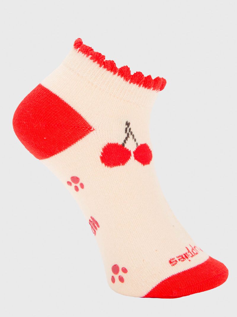 Calcetin Algodón Niña Ped St Cherry Beige/Crudo Hush Puppies