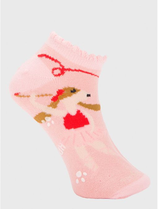 Calcetin Algodón Niña Ped St Dance Rosado Hush Puppies